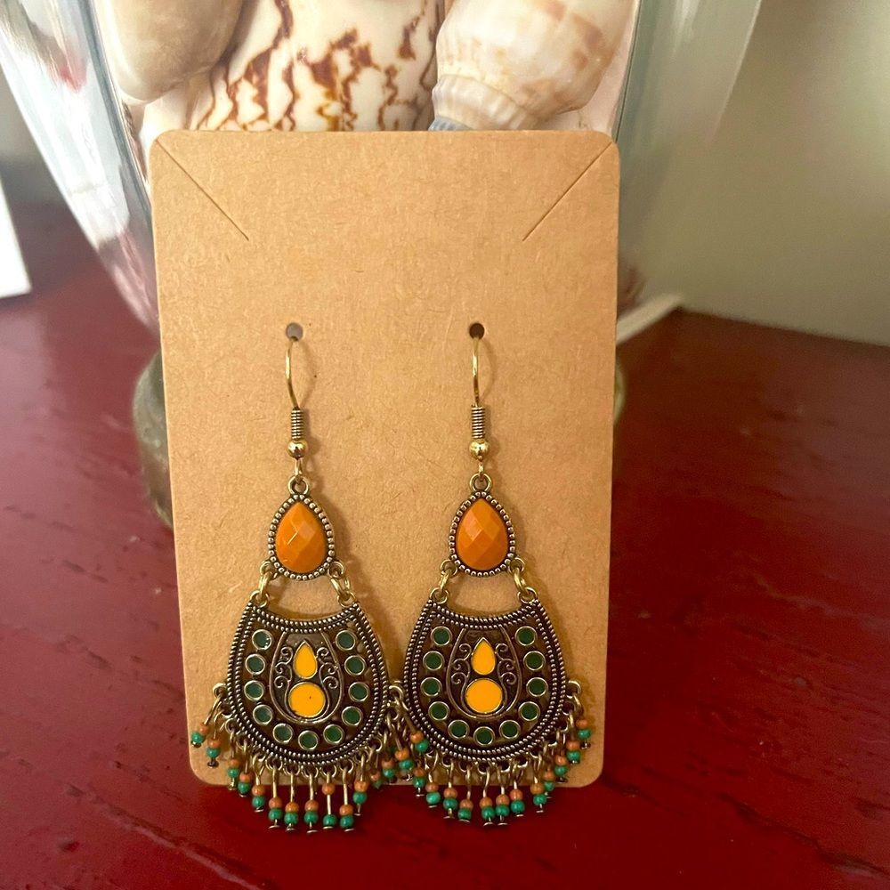 Fashion Jewelry Bohemian Dangle Earrings Retro Metal Hollow Earrings NEW # 200 - Picture 2 of 6